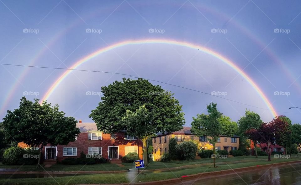 Double rainbow in the sky