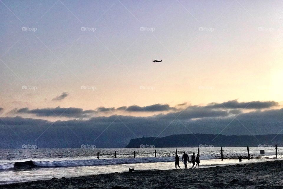 Navy helicopter at Coronado, CA beach