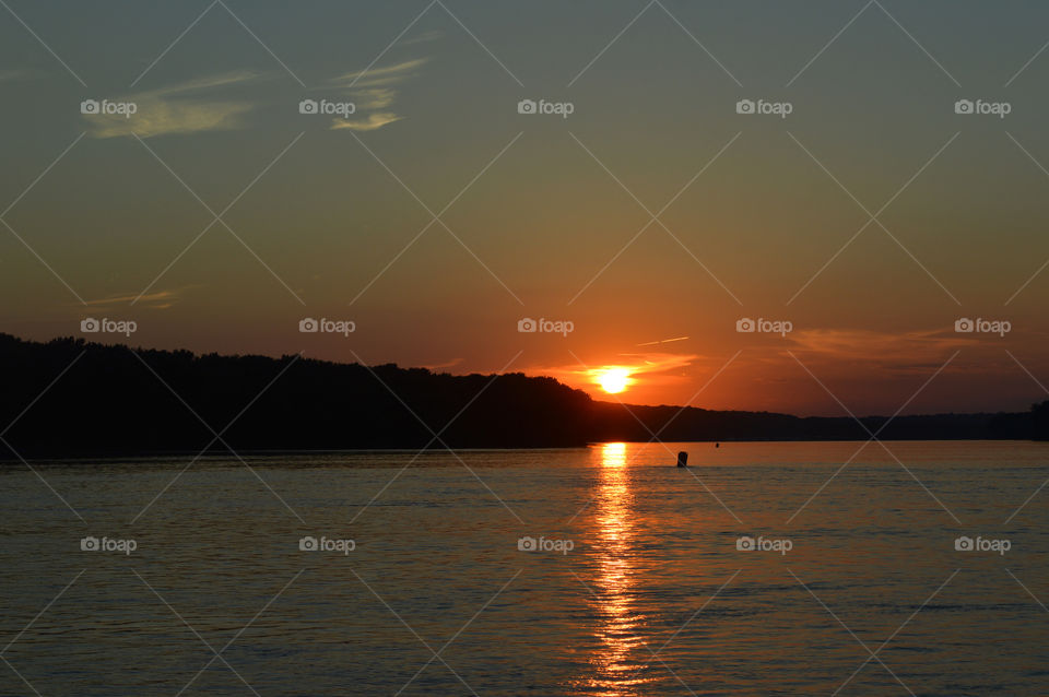Sunset on the Mighty Mississippi