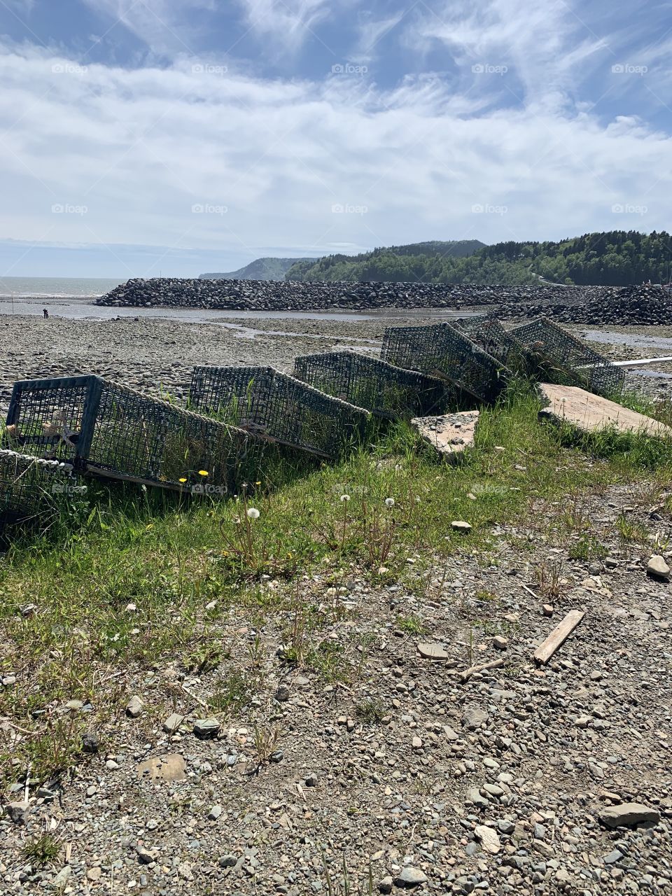 The best part of summer is being able to explore places you’ve never been. Lobster traps all lined up just off the coast of the Bay of Fundy. Go visit a small town called Alma at the Fundy National Park, you won’t regret it.
