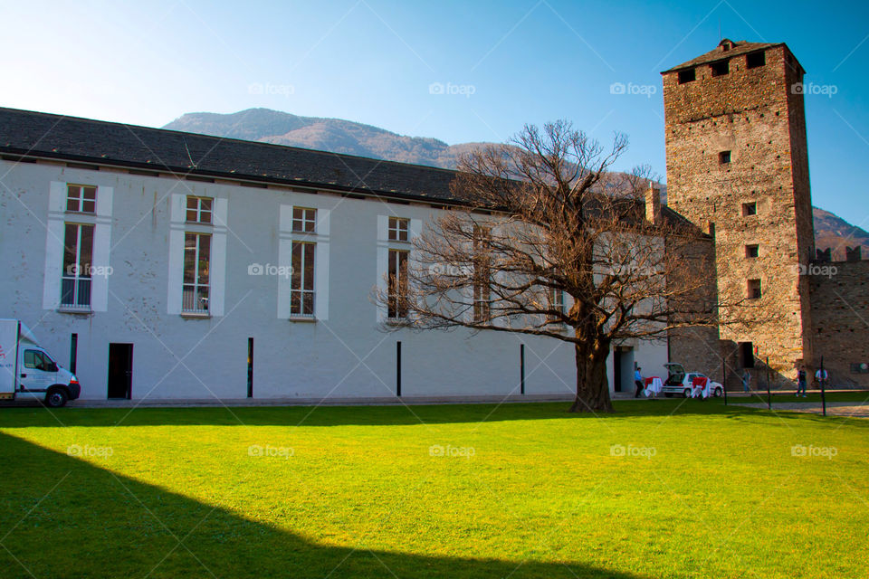 bellinzona landscape travel building by cmosphotos