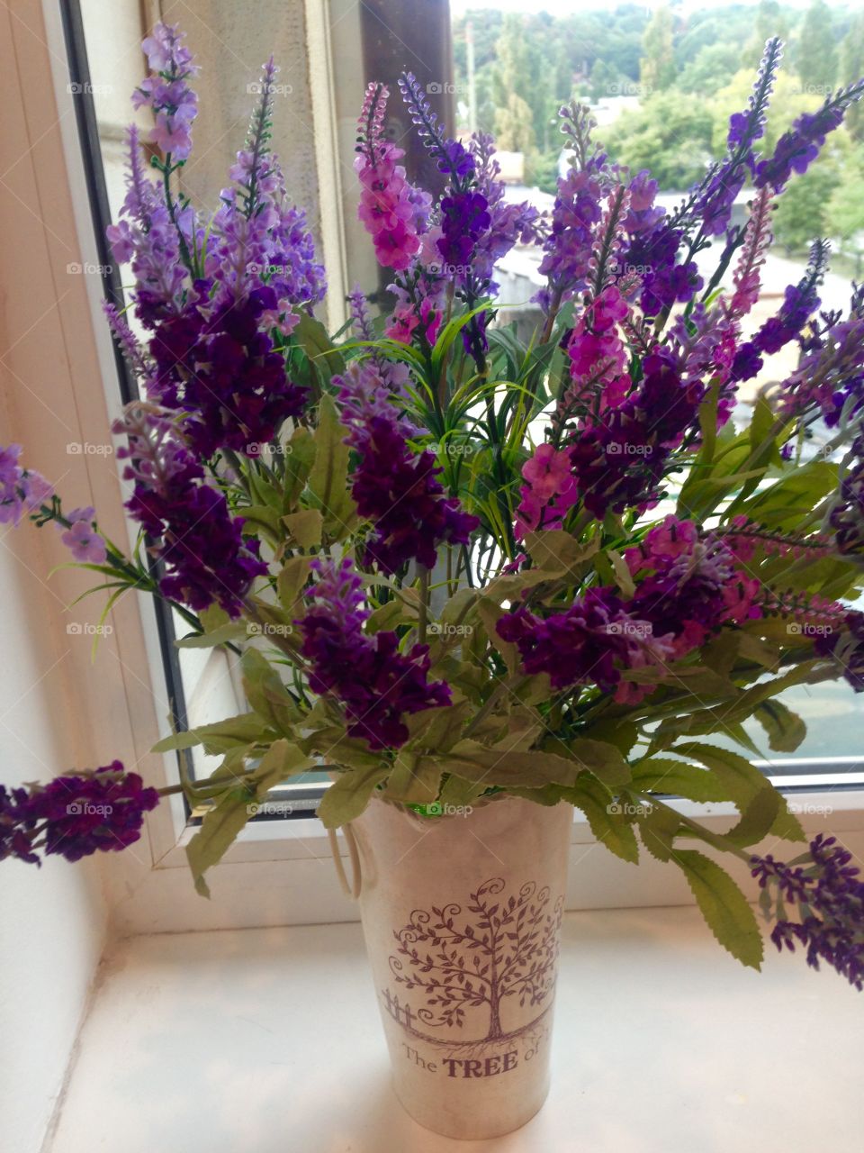 bouquet of lavender on my window