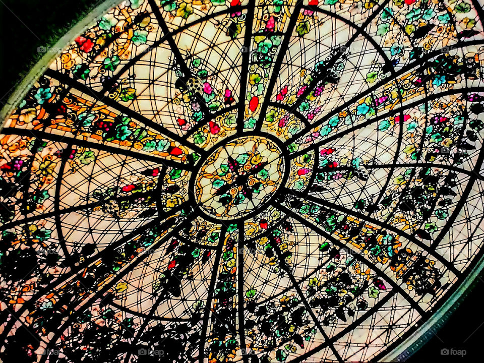 Casa Loma Stained Glass Ceiling Art In Toronto Canada