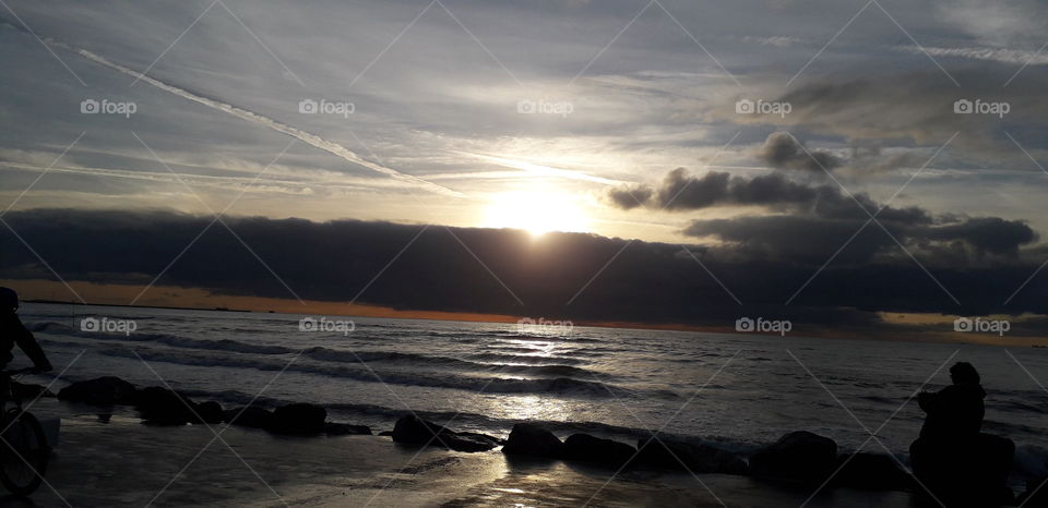 couché de soleil à wimereux