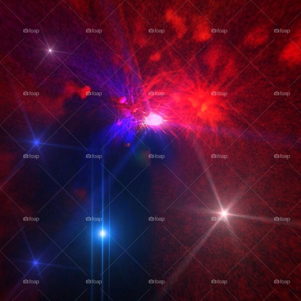 Dreamscape in red and blue