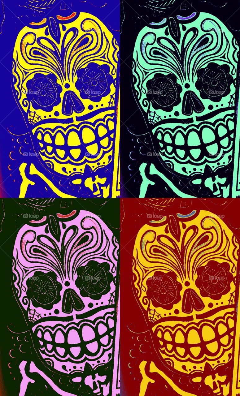 skeletons pop art