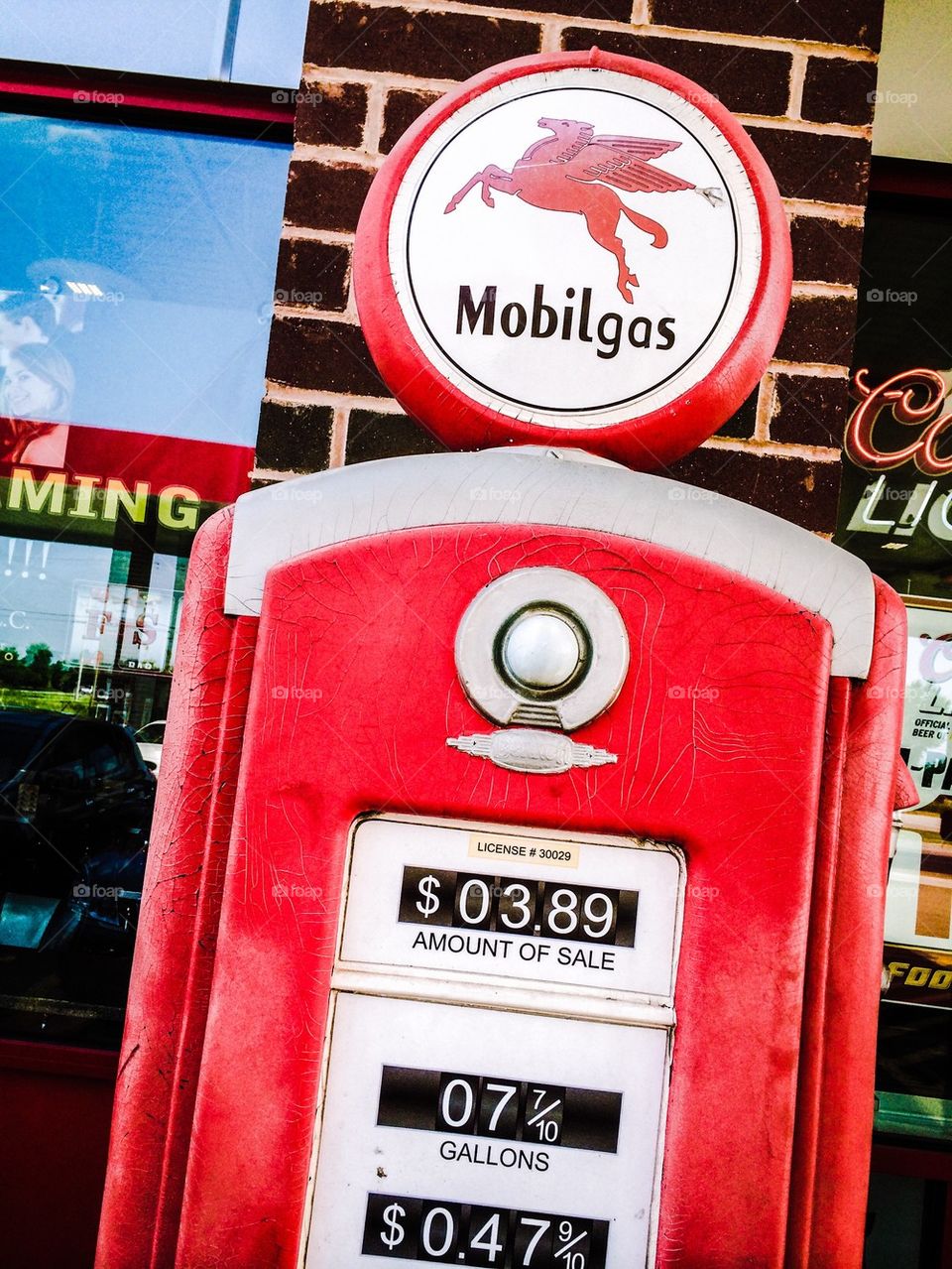 Vintage gas pump