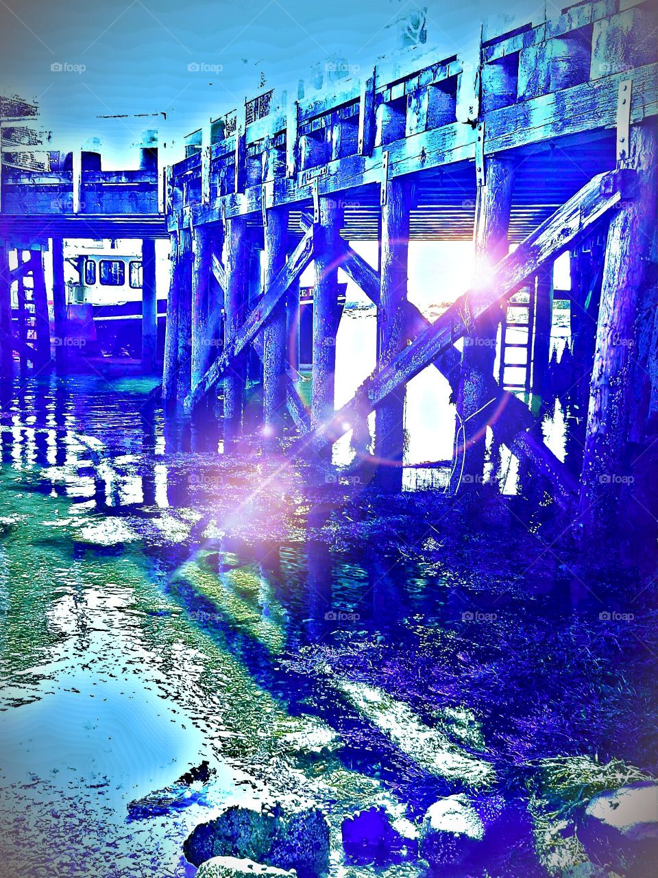 blue pier