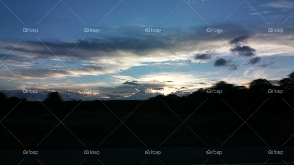 Sunset, Sky, Landscape, Mountain, Evening