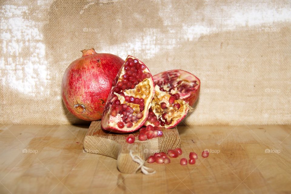 close-up of pomegranate