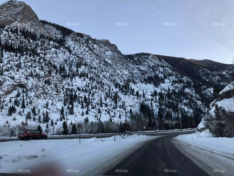 A cold and snowy winter road trip through Colorado. 
