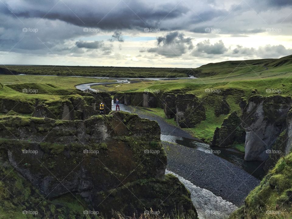 View of Fjadrargljufur Canyon, Iceland