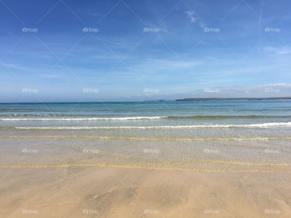 Tidal waves, St. Ives, Cornwall, England, 2017. 