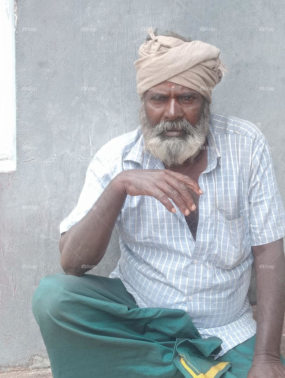 The Temple front officer