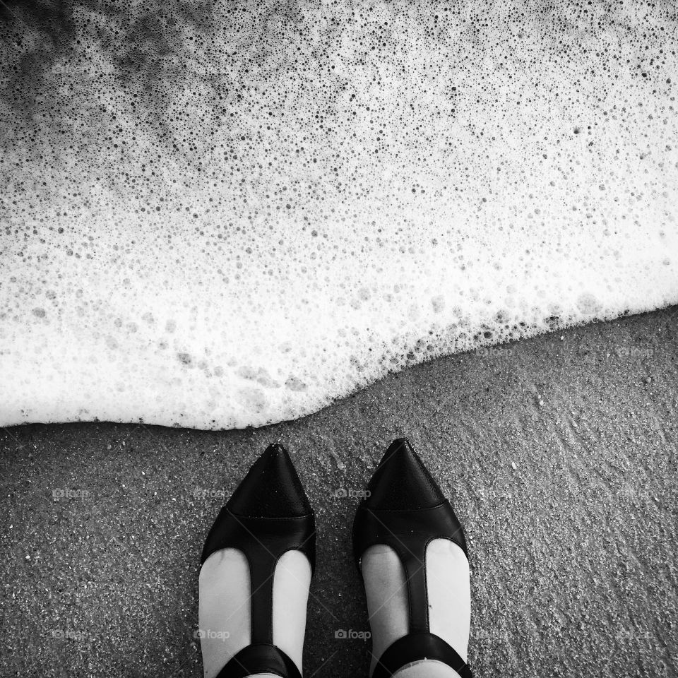 Heels, surf and sand