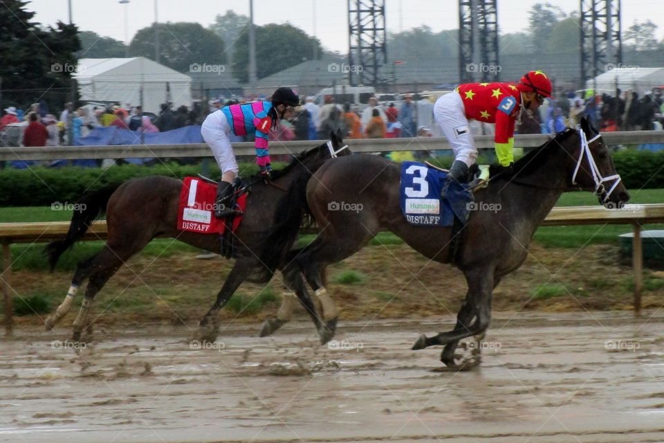 horse racing. at Churchill Downs in Louisville Kentucky