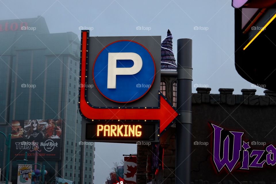 Parking sign
