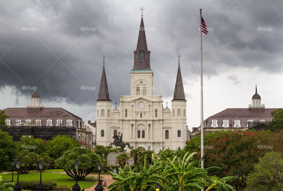 Cathedral with clouds 
