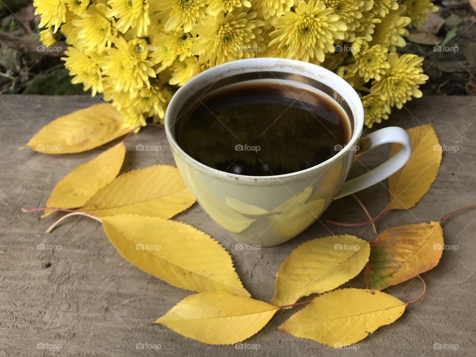 Autumn and black coffee to enjoy this season