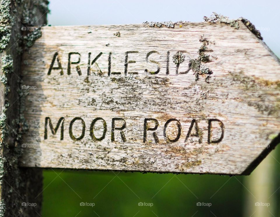 Arkle Moor road sign