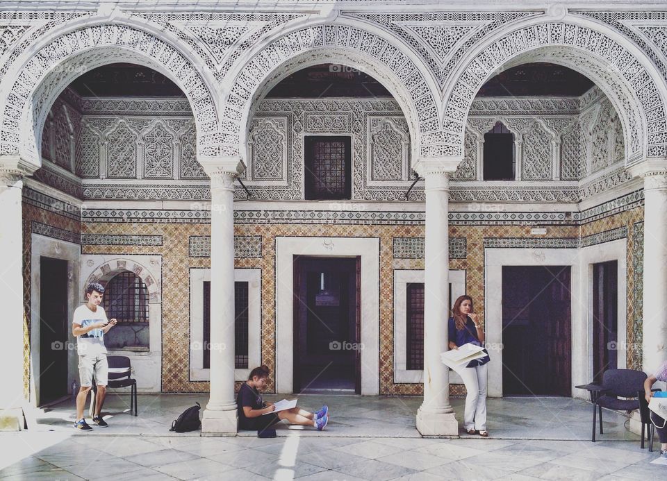 Arabic architecture in 'dar lasram' in Tunisia 