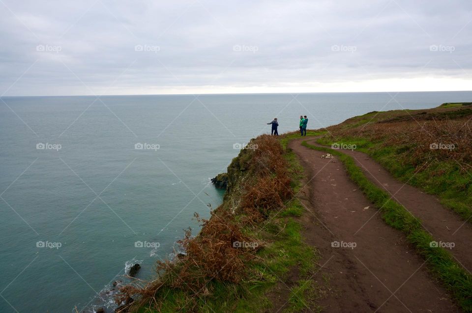 People on the Howth cliff
