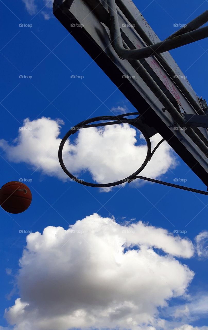playing basketball and catching clouds