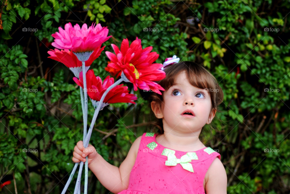 Child, Nature, Summer, Little, Flower