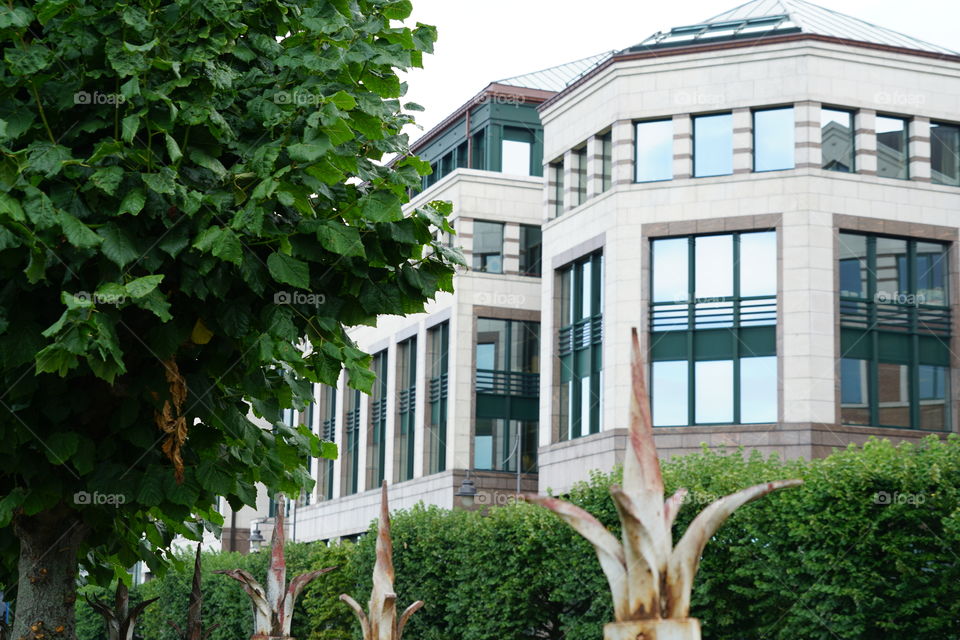 Modern architecture in Antwerp, Belgium.