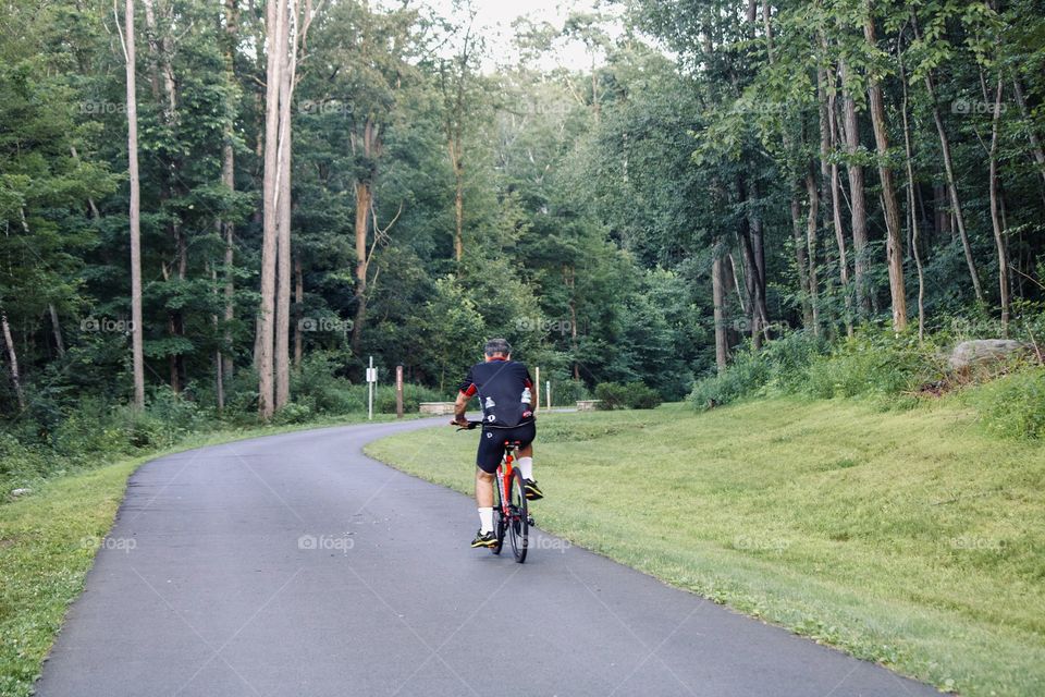 Adult on bicycle 