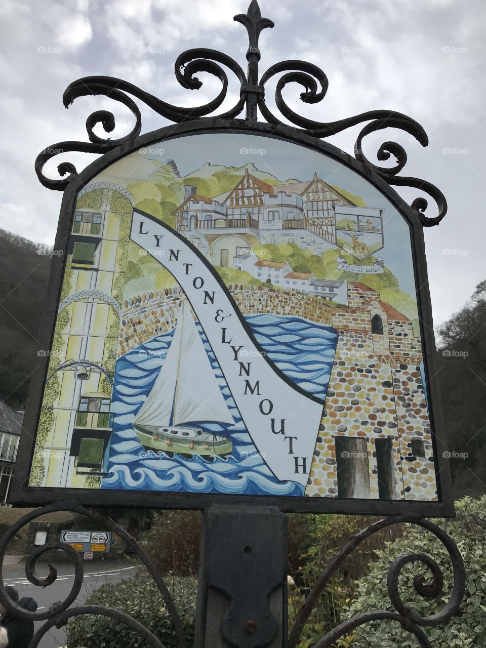 Lynton and  Lynmouth sign that does the resort proud.