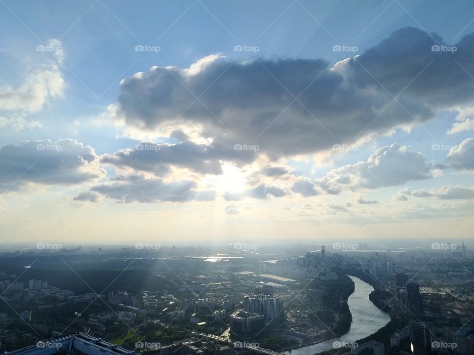 View from the roof of Moscow - city