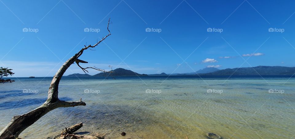 panorama of the west coast of Lampung, Indonesia
