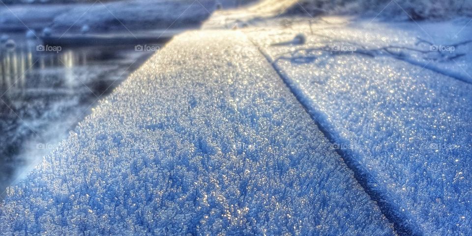 Frozen pier