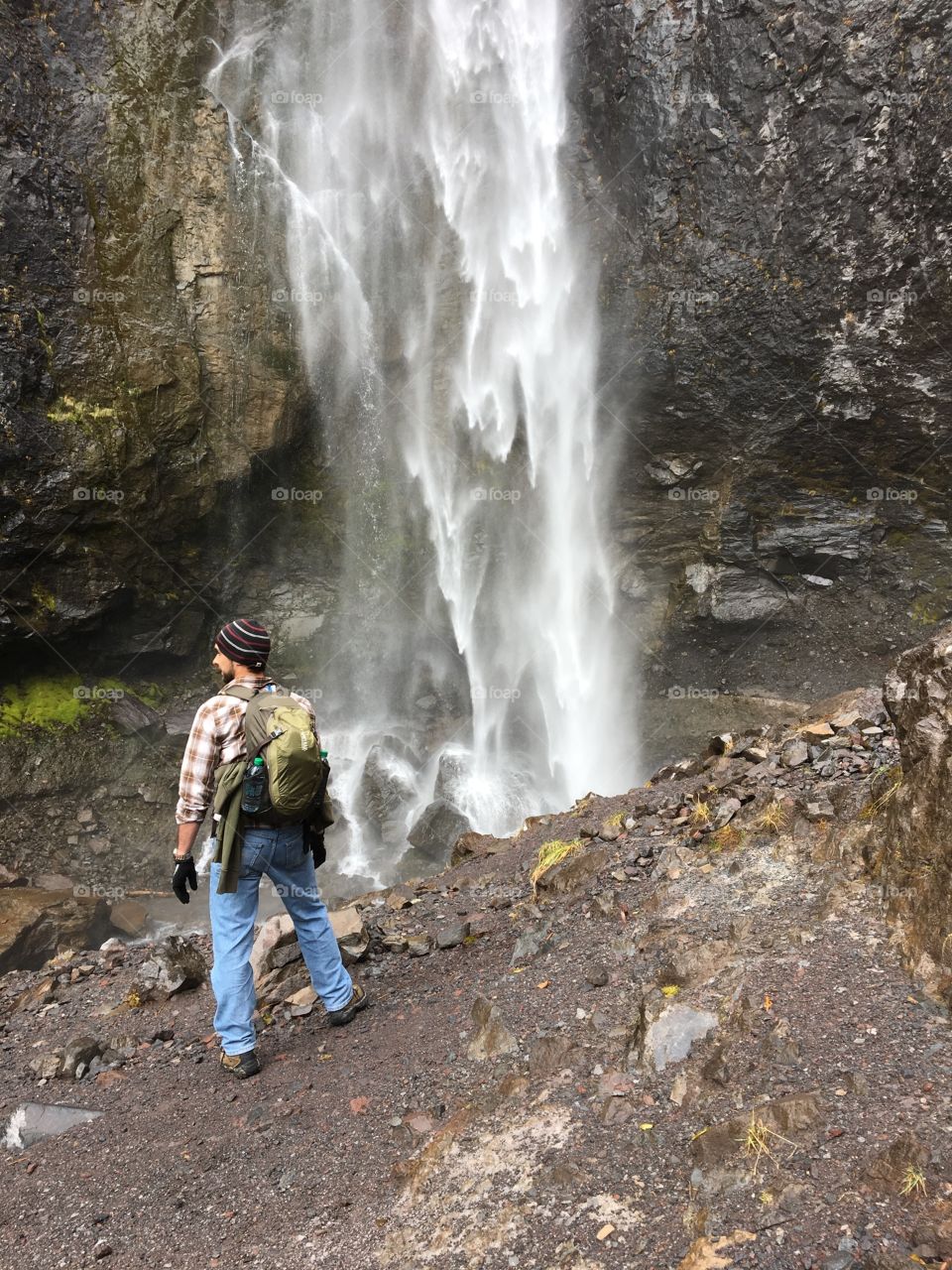 Waterfall on Mt Rainer in Washington 