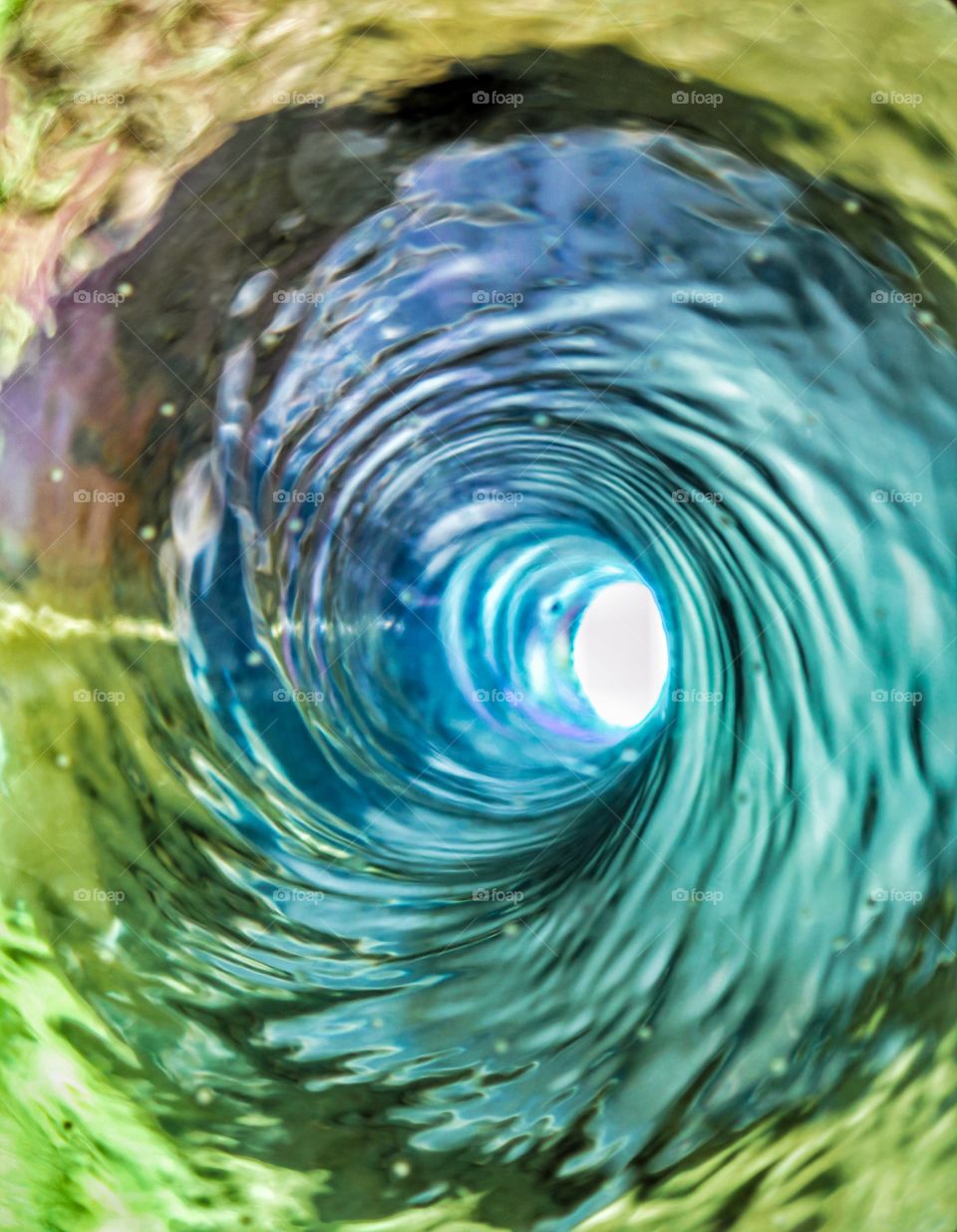 Drain spinning water 💦 to the tube. 