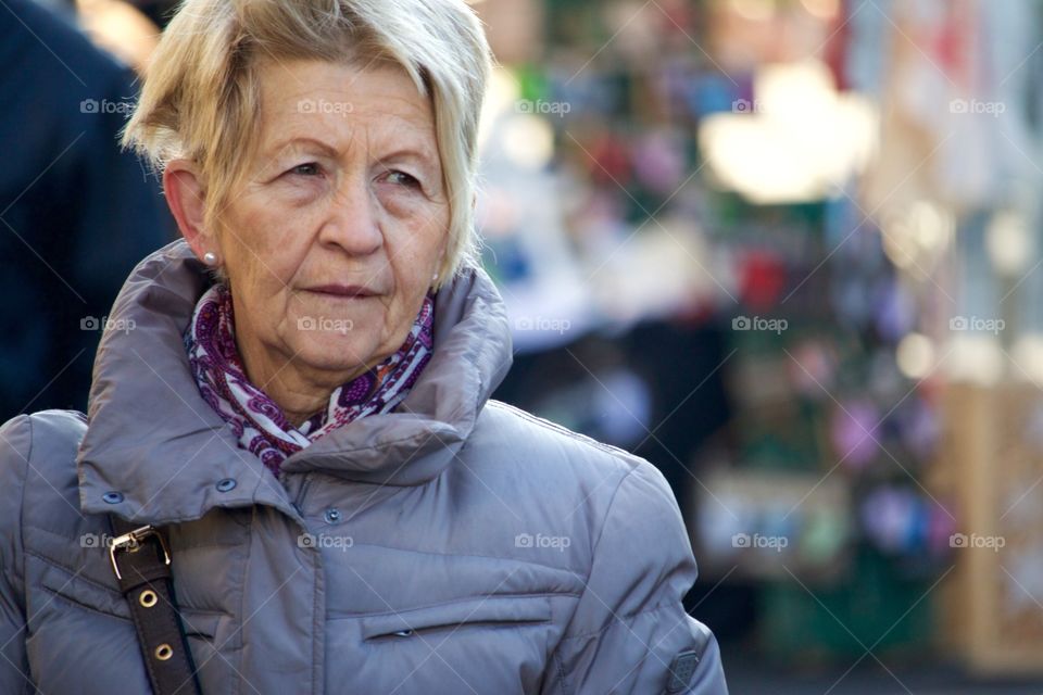 Street Photography.Elderly woman