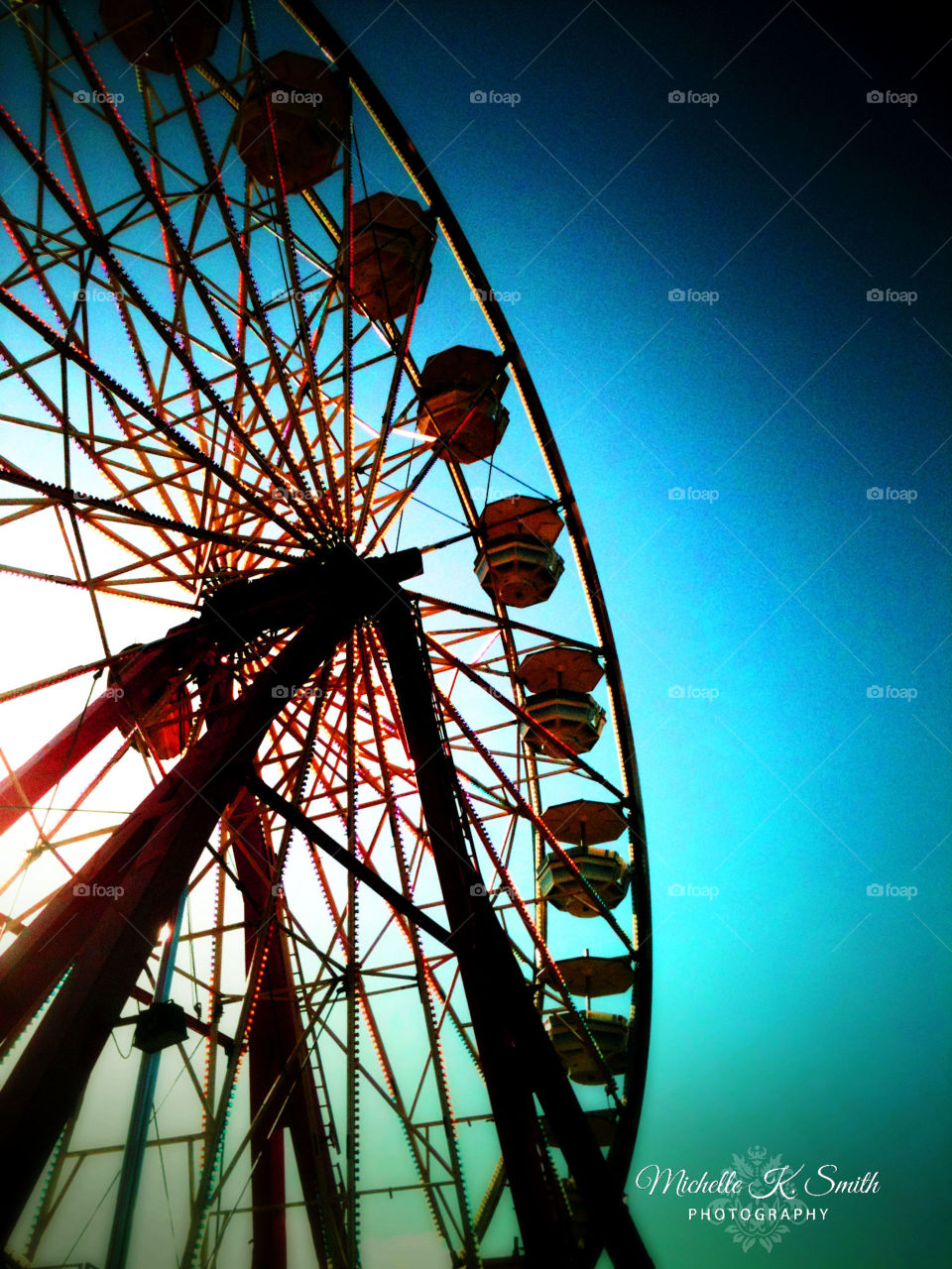 Looking up at the Ferris Wheel