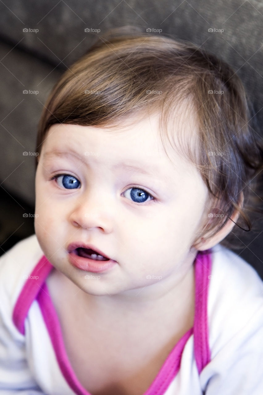 baby with blue eyes