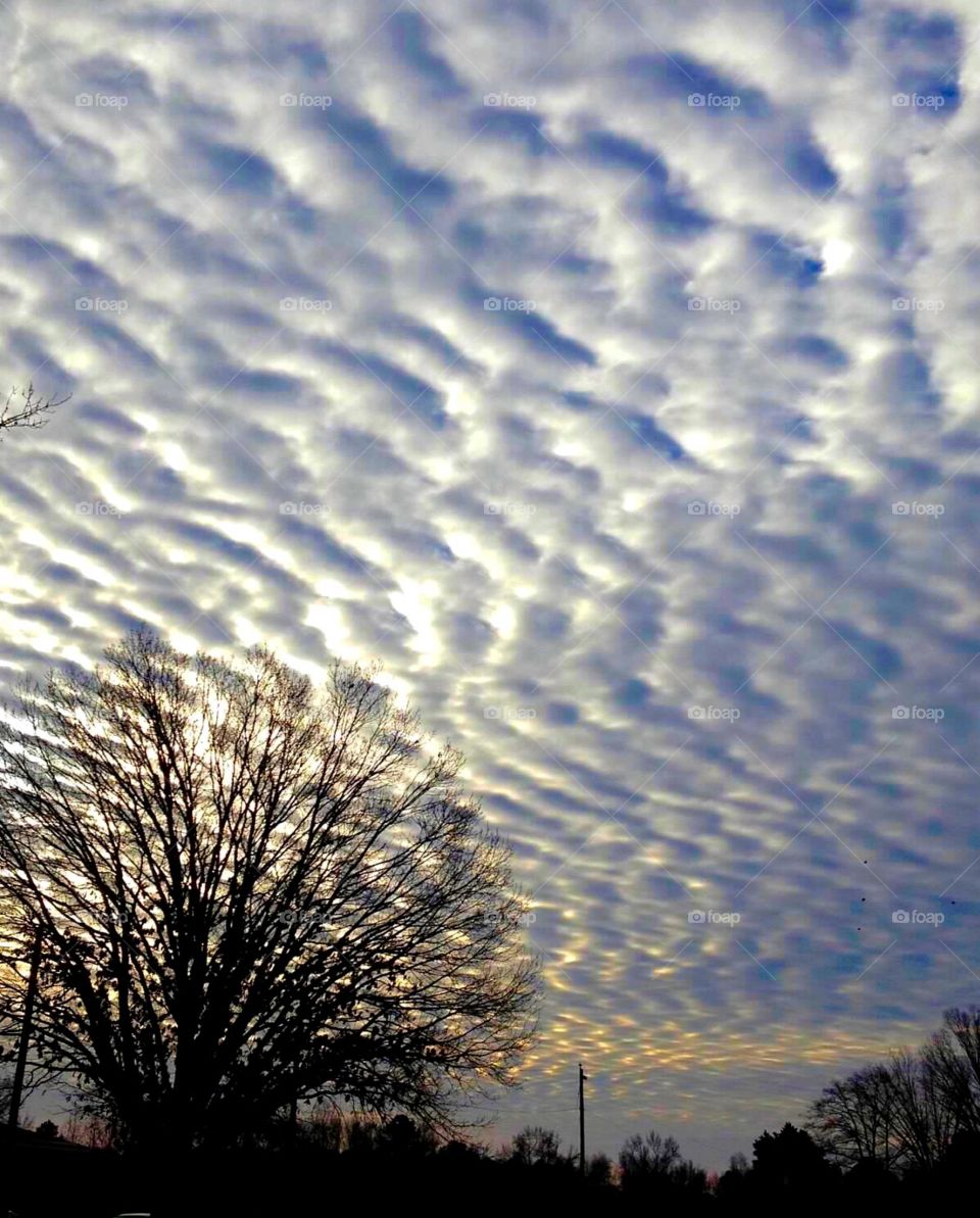 clouds pattern fills blue sky by sunnysmiles