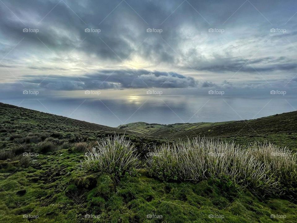 Corvo view on the sea.