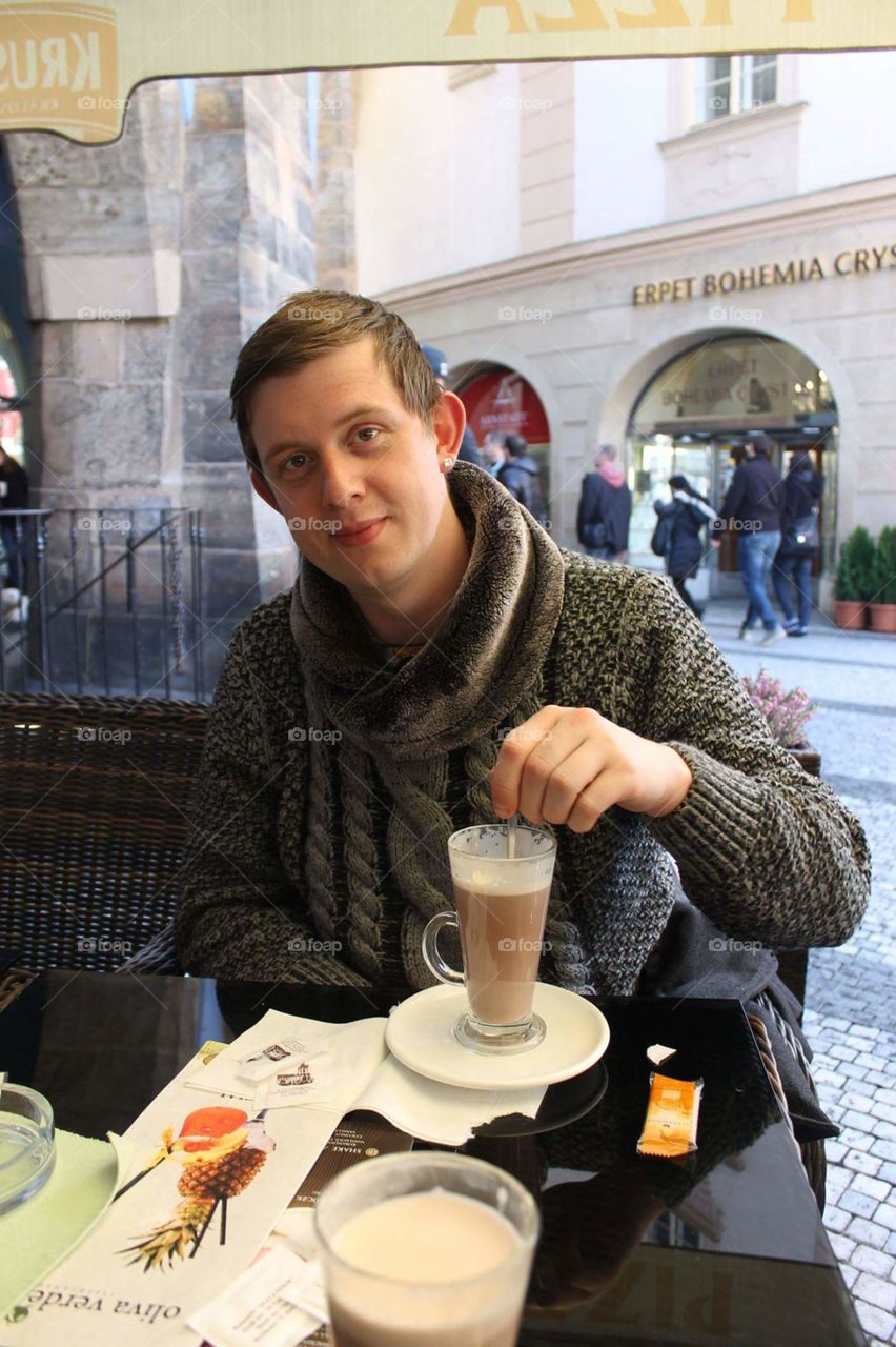coffee in the old town square Prague