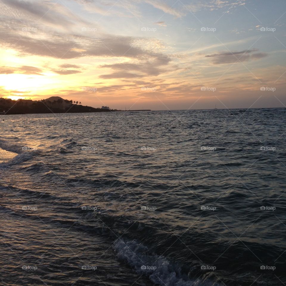 Sunset, Water, Ocean, Sea, Dawn