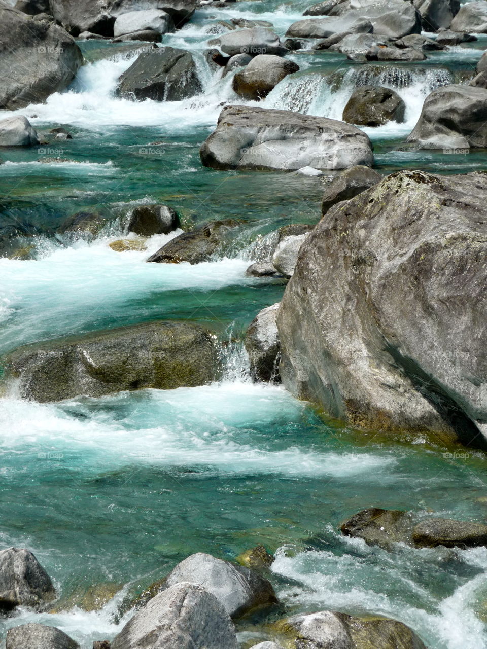 Close-up of waterfall