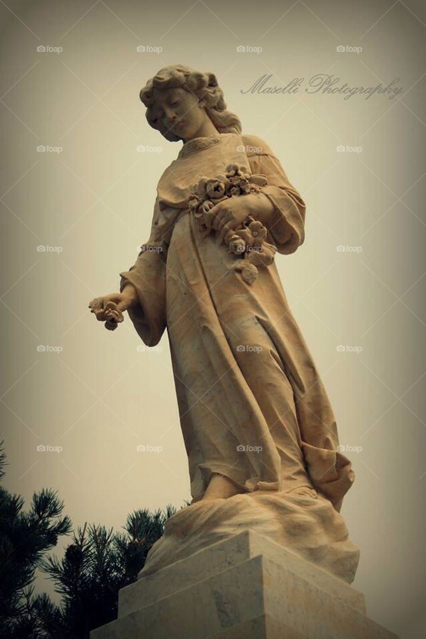 Cemetery statue