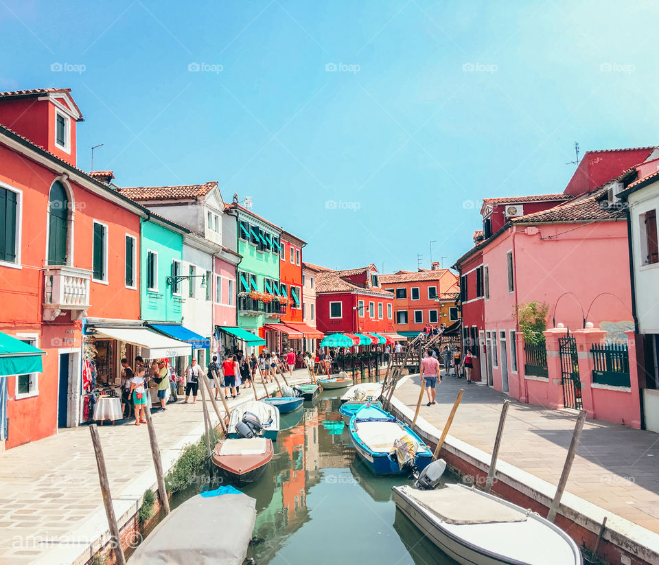 Beautiful and colourful burano during the summer time. Life like a rainbow, it’s full of surprises. 