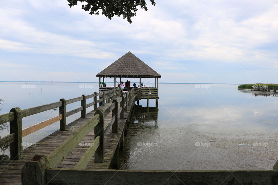 Fishing at Currituck Lighthouse NC