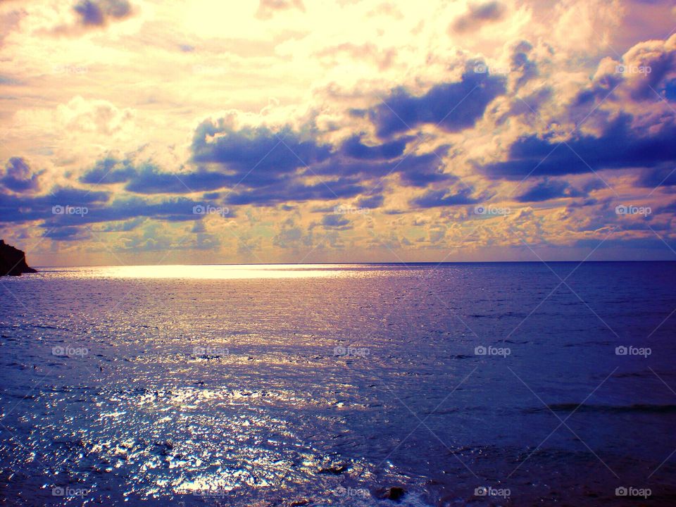 The sea under stormy clouds  (Palinuro - Italy ).