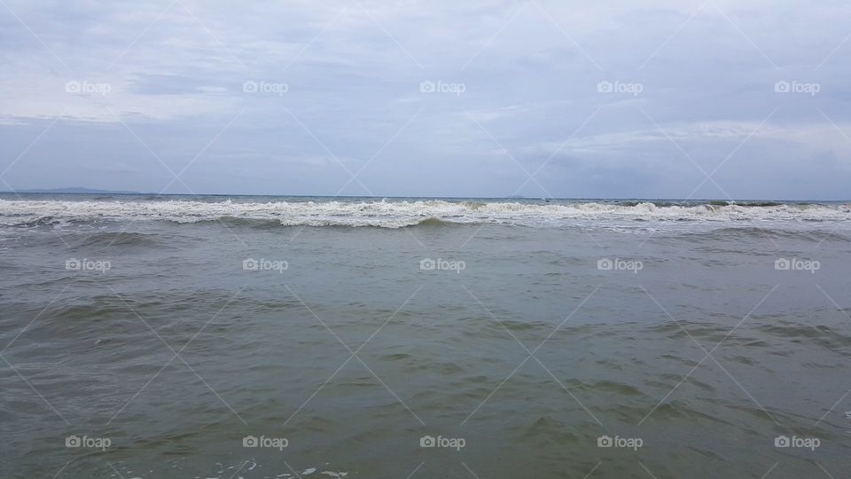 Wave on the beach of Pattaya