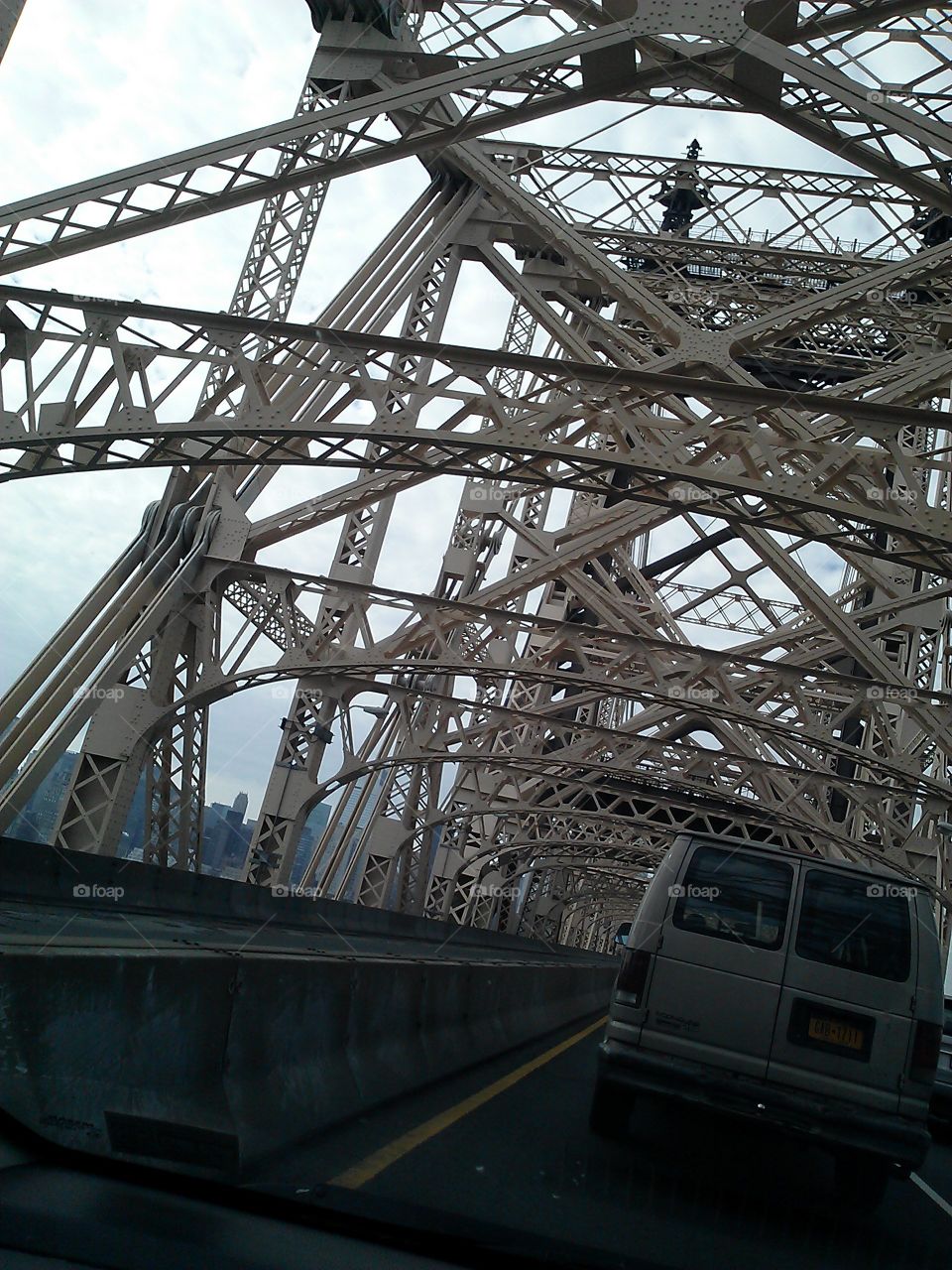 Crossing a bridge in New York